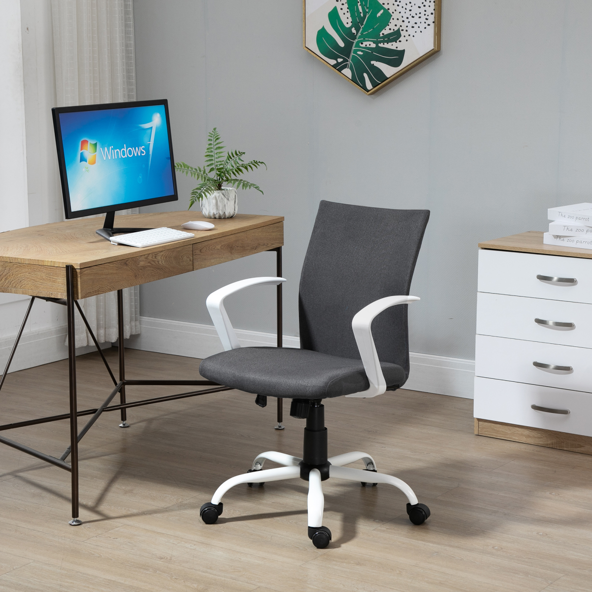 Linen Office Chair
