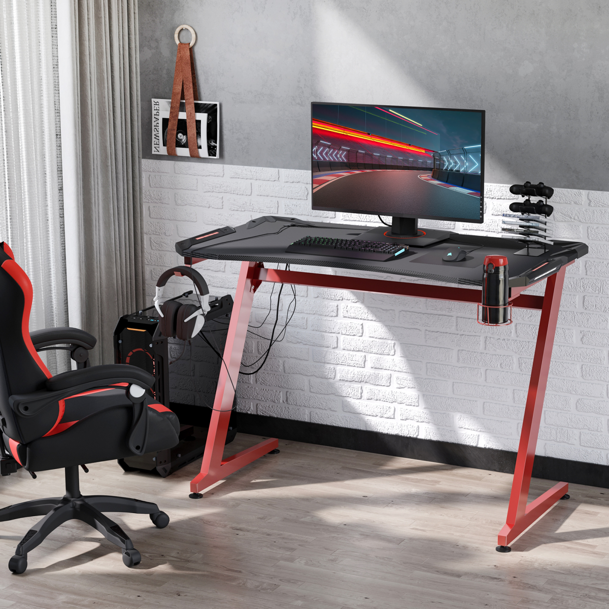 Gaming Desk with Gamepad