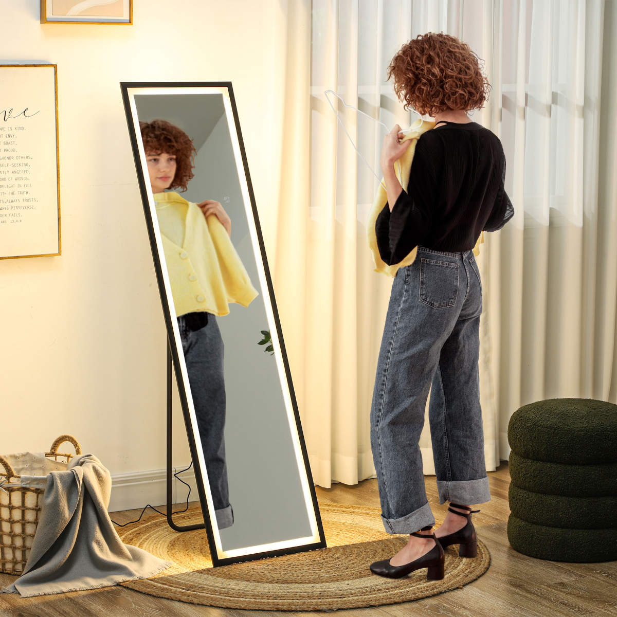 Full Length Mirror w/ Adjustable Lights