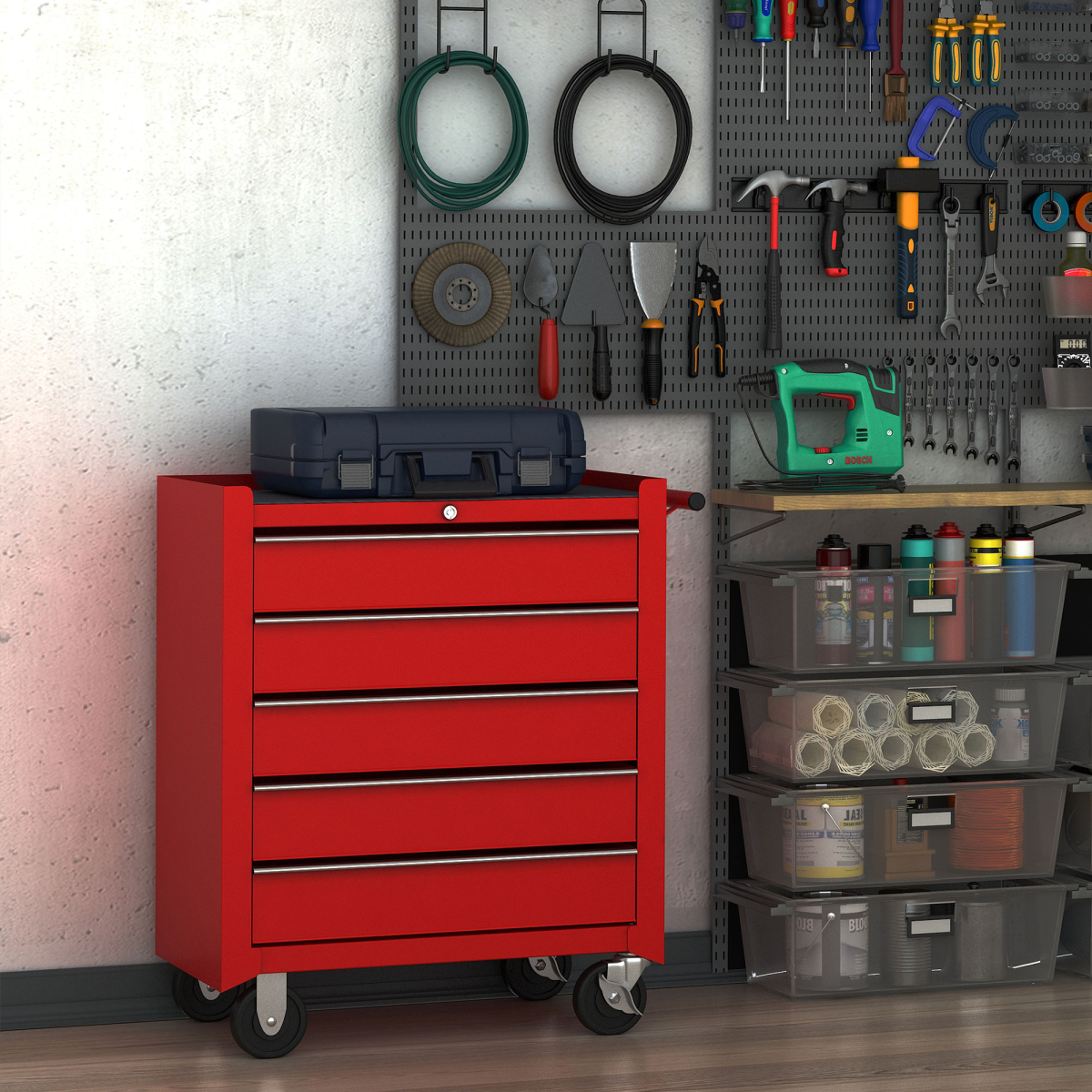 Heavy-Duty 5-Drawer Tool Chest