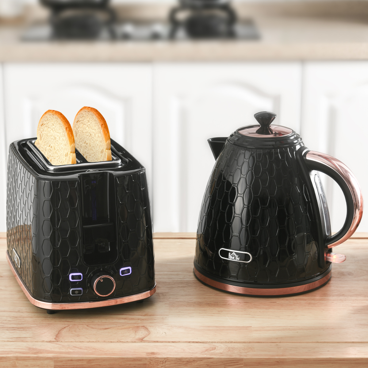 1.7L Fast-Boil Kettle + 2-Slice Toaster Set