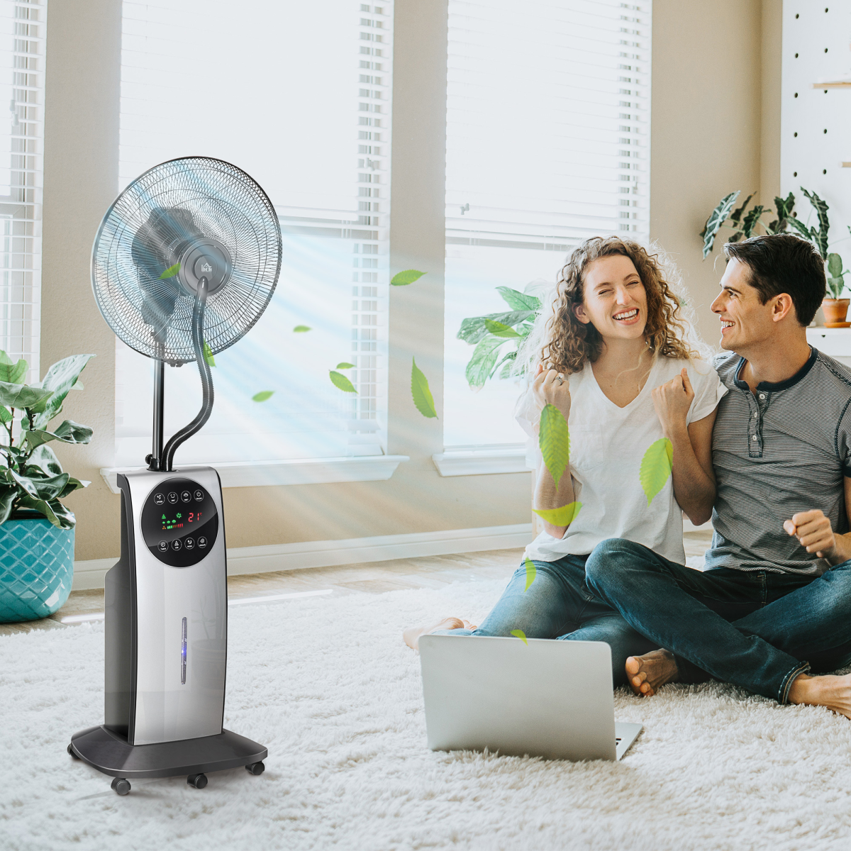 Water Mist Pedestal with Mosquito Protection