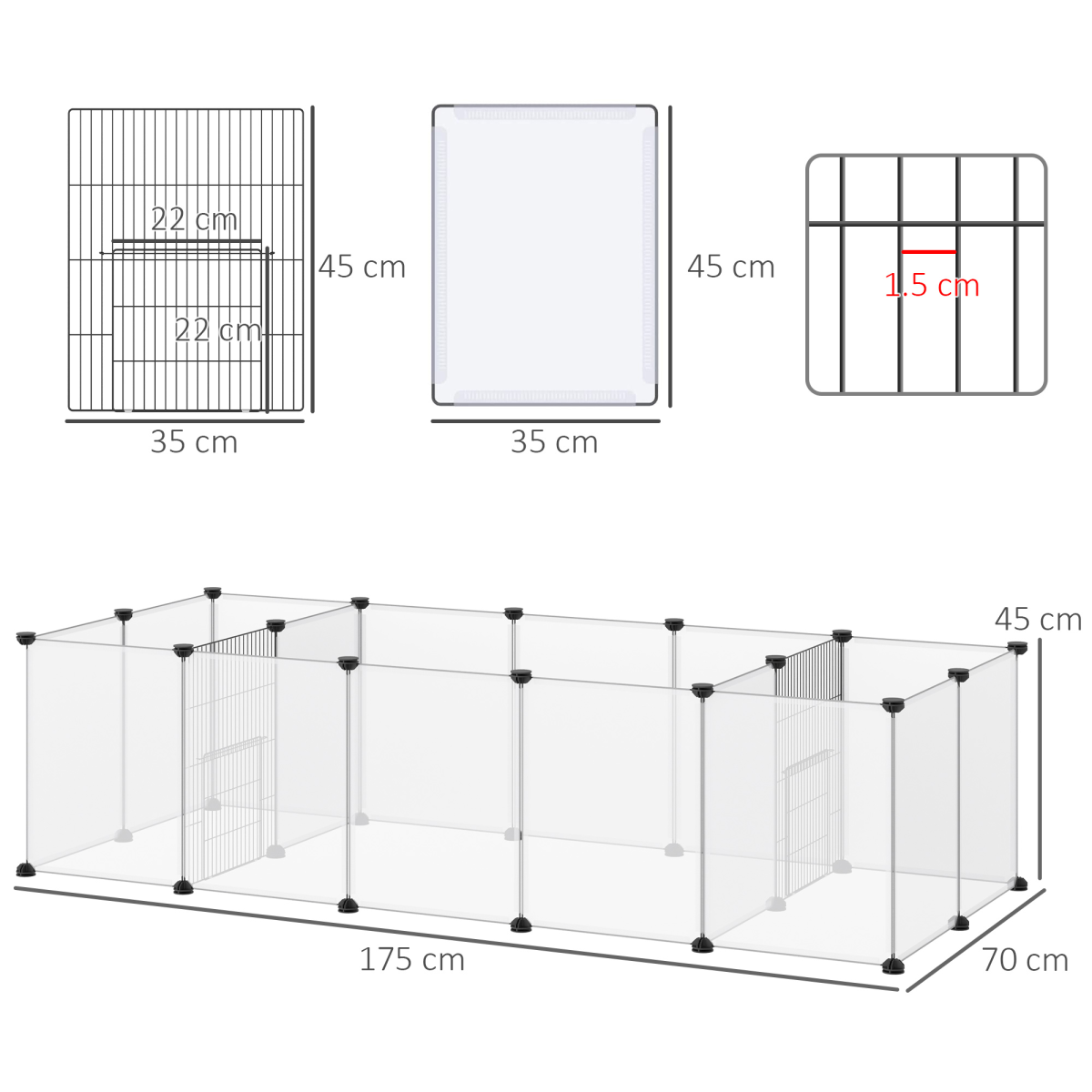 Customisable Small Animal Playpen – Modular DIY Cage