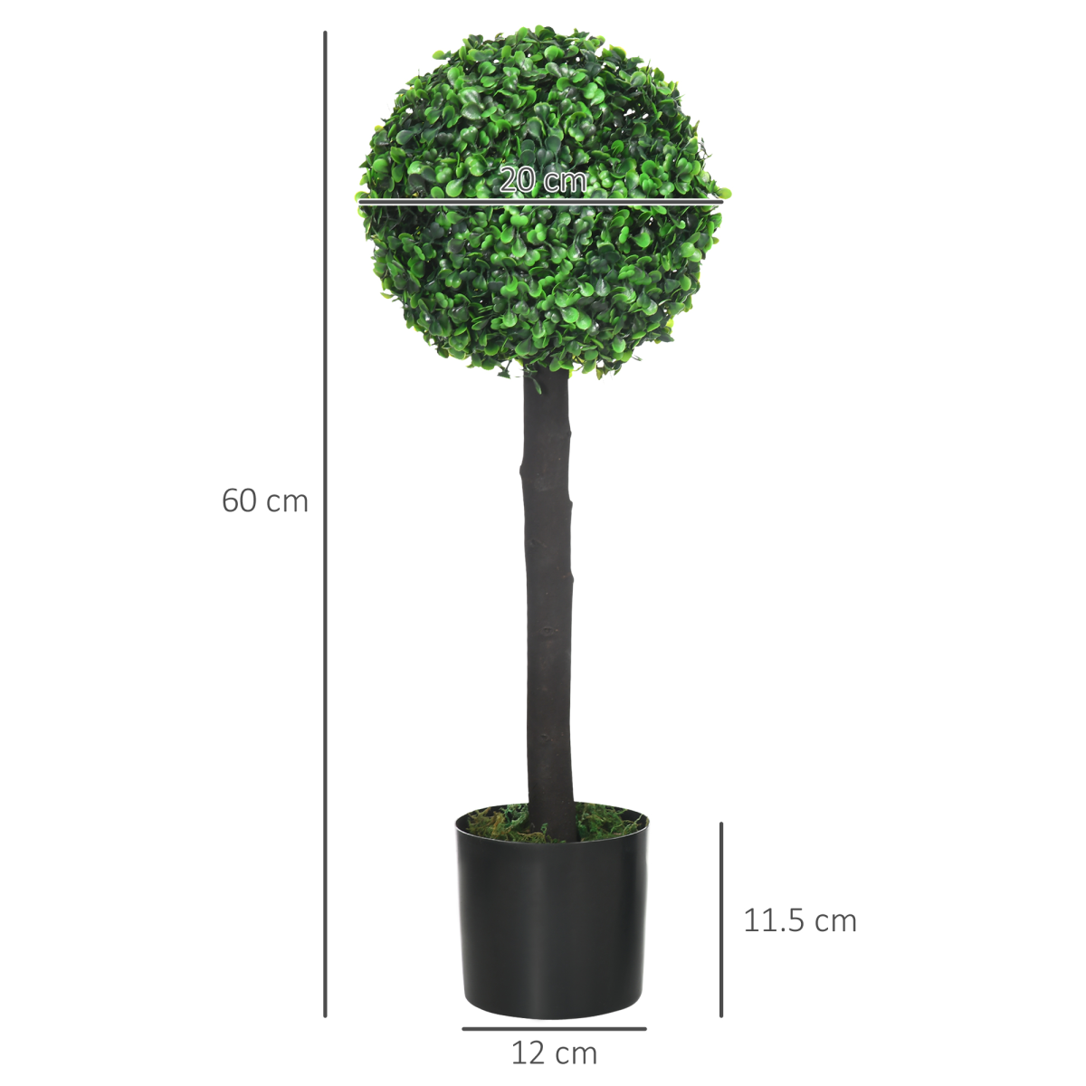 Set of 2 Potted Artificial Plants