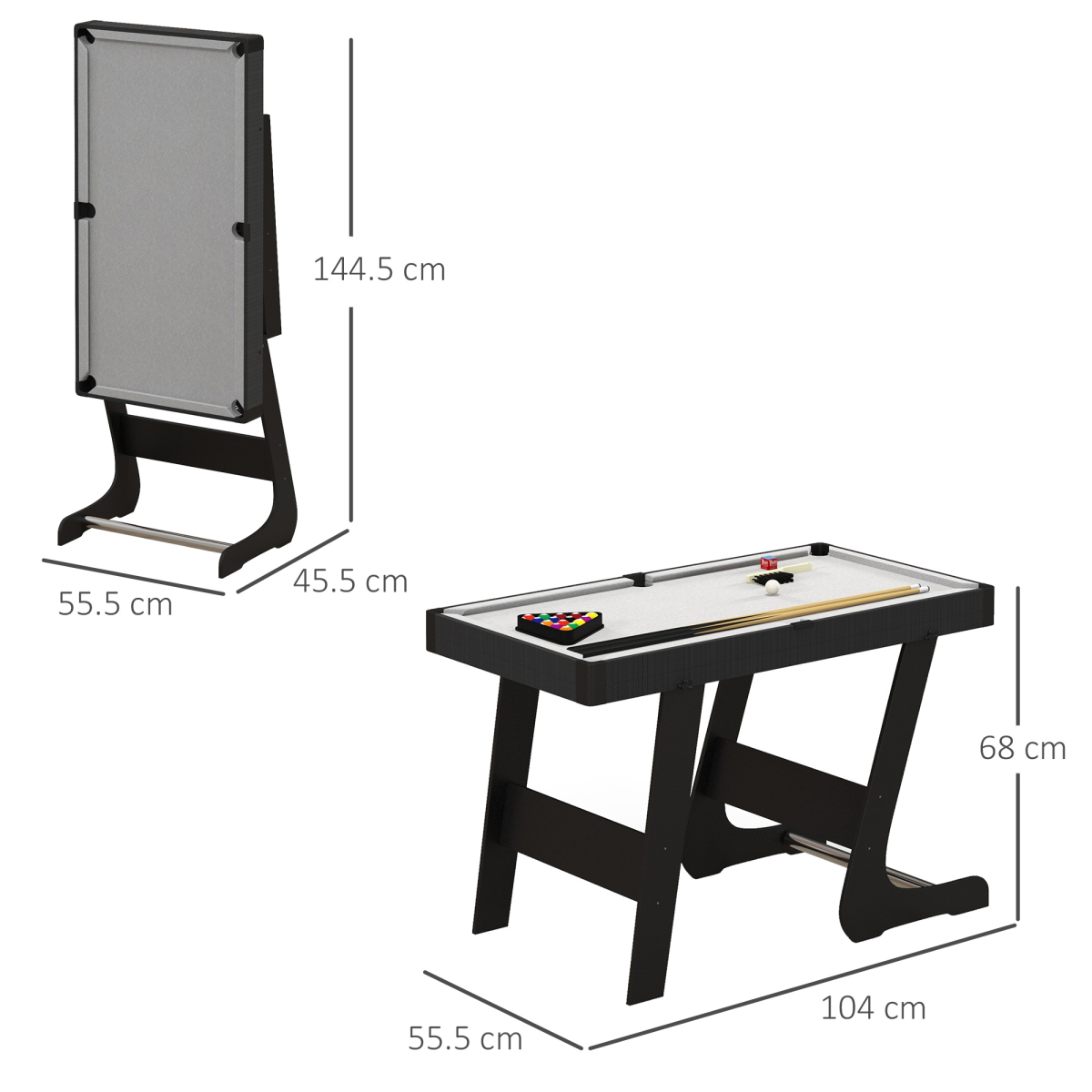3.5ft Folding Billiard Table Set – Complete with Cues, Balls & Accessories