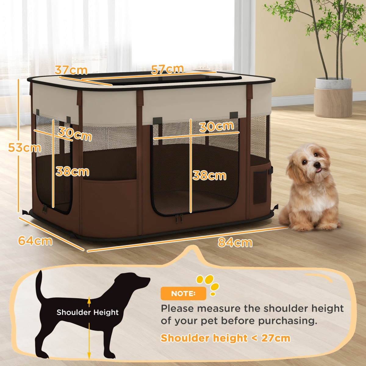 Foldable Pet Playpen Carrier