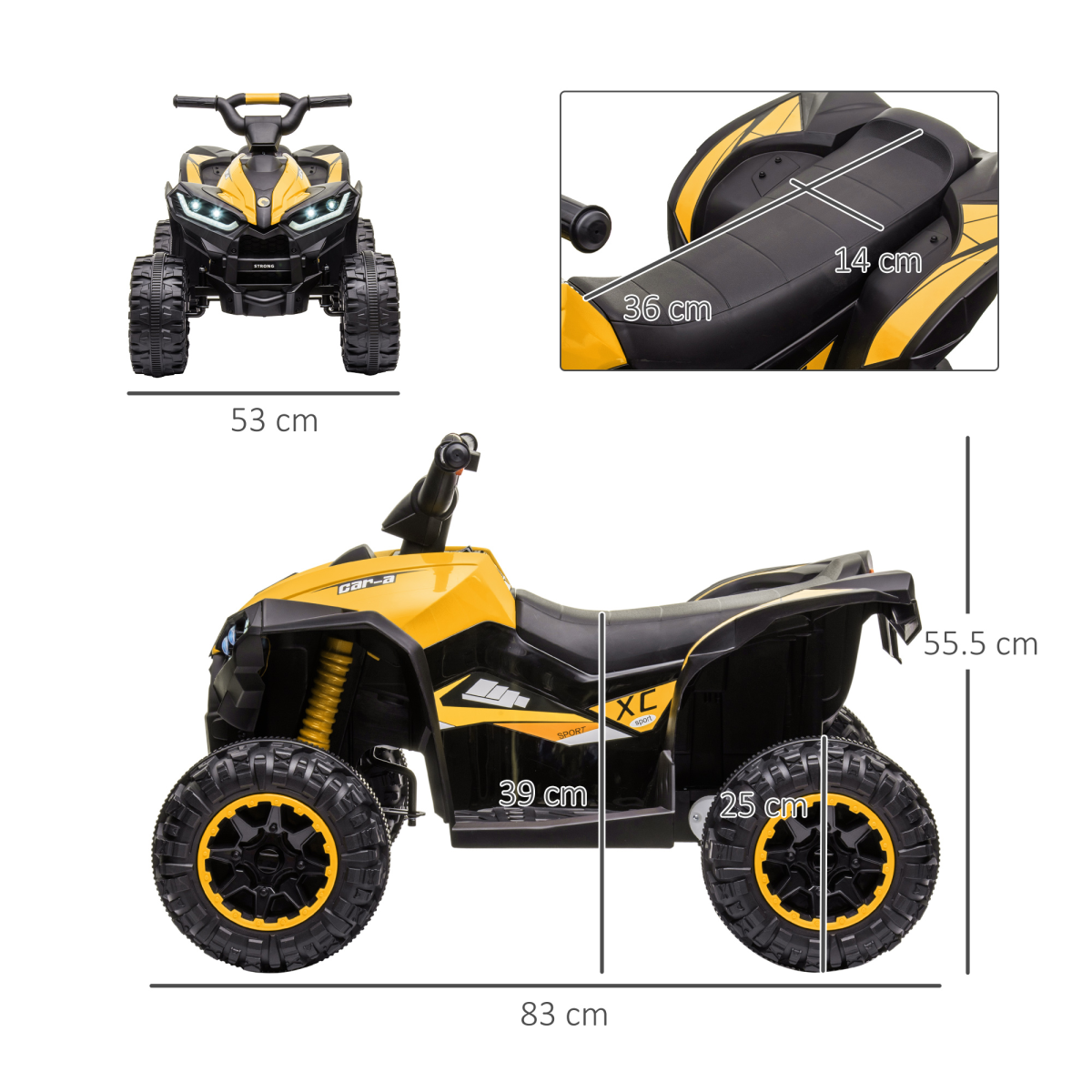 12V Electric Ride-On Quad Bike – Kids' ATV (Ages 3–5)