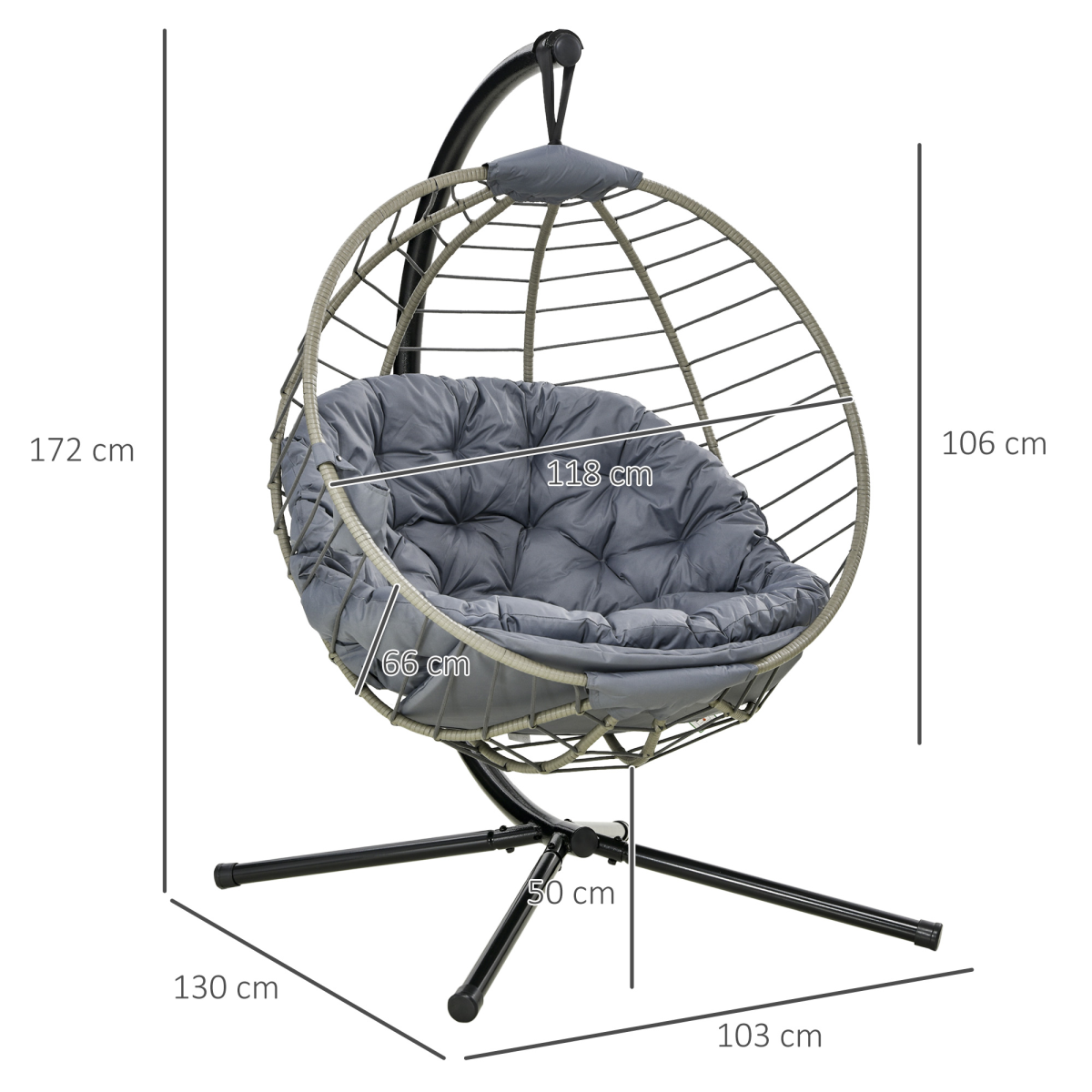 Large Foldable Swing Chair – Indoor & Outdoor