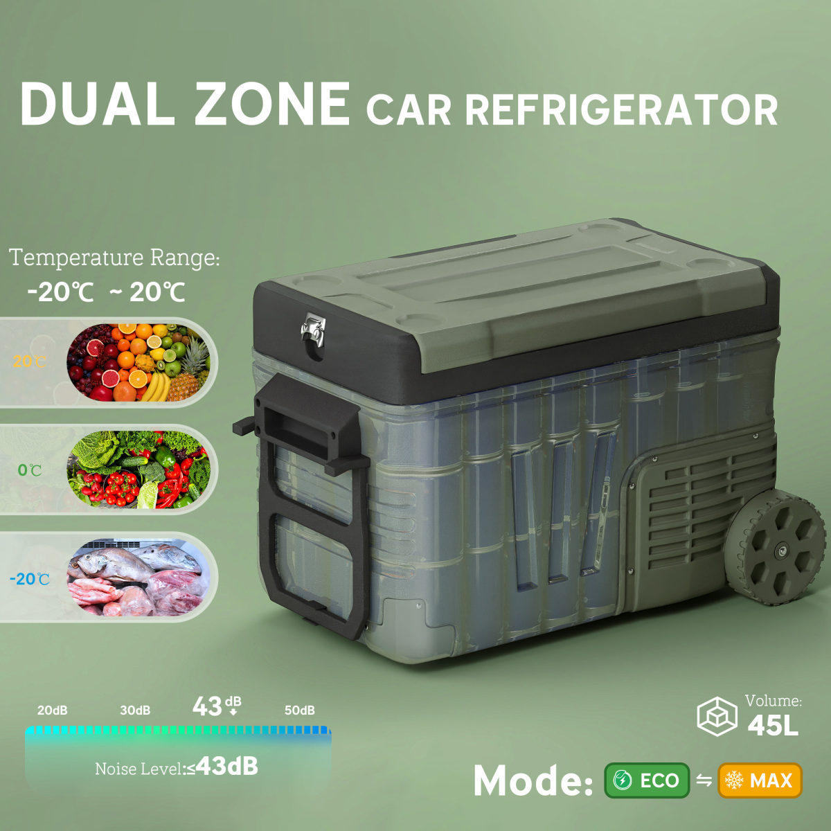 33L Camping Fridge Freezer