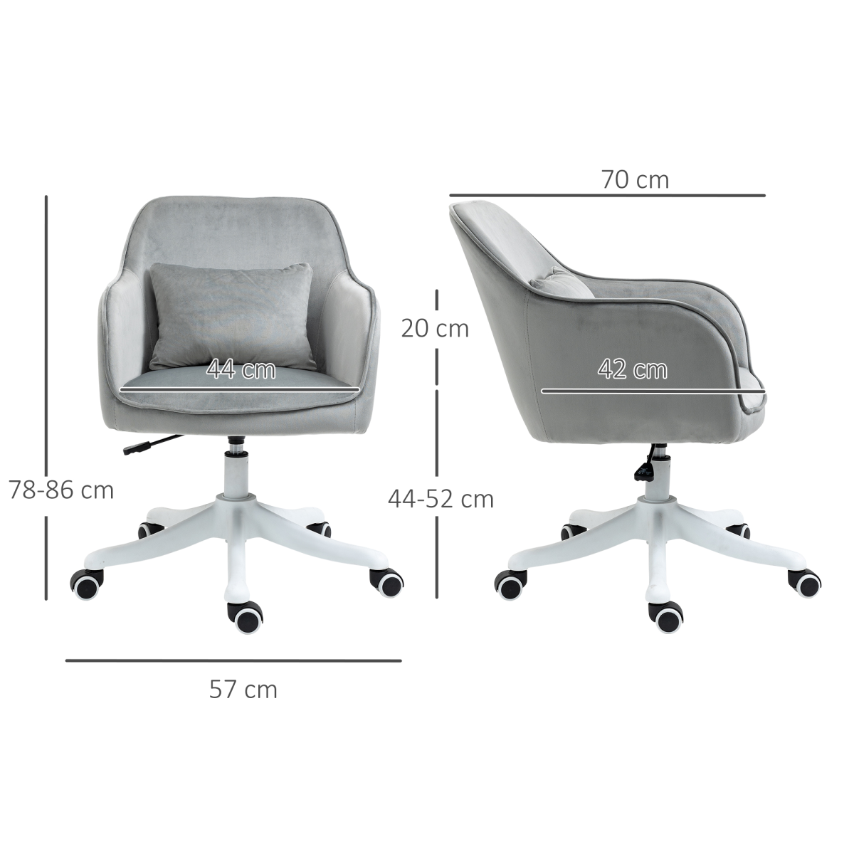 Velvet USB Massage Office Chair