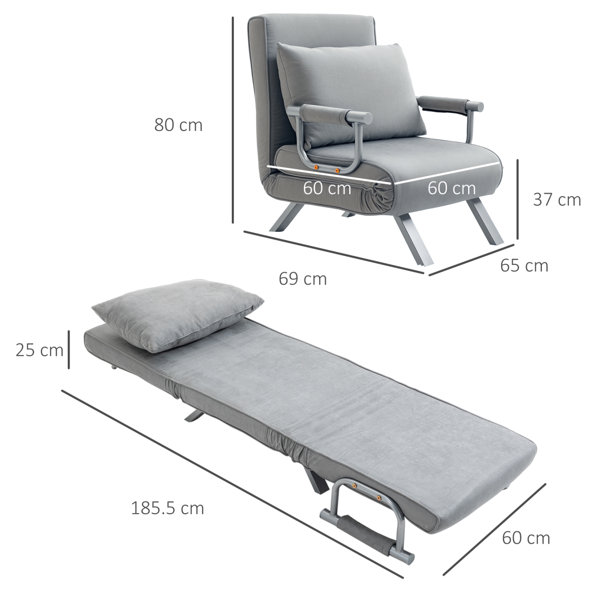 2-in-1 Foldable Chair Bed