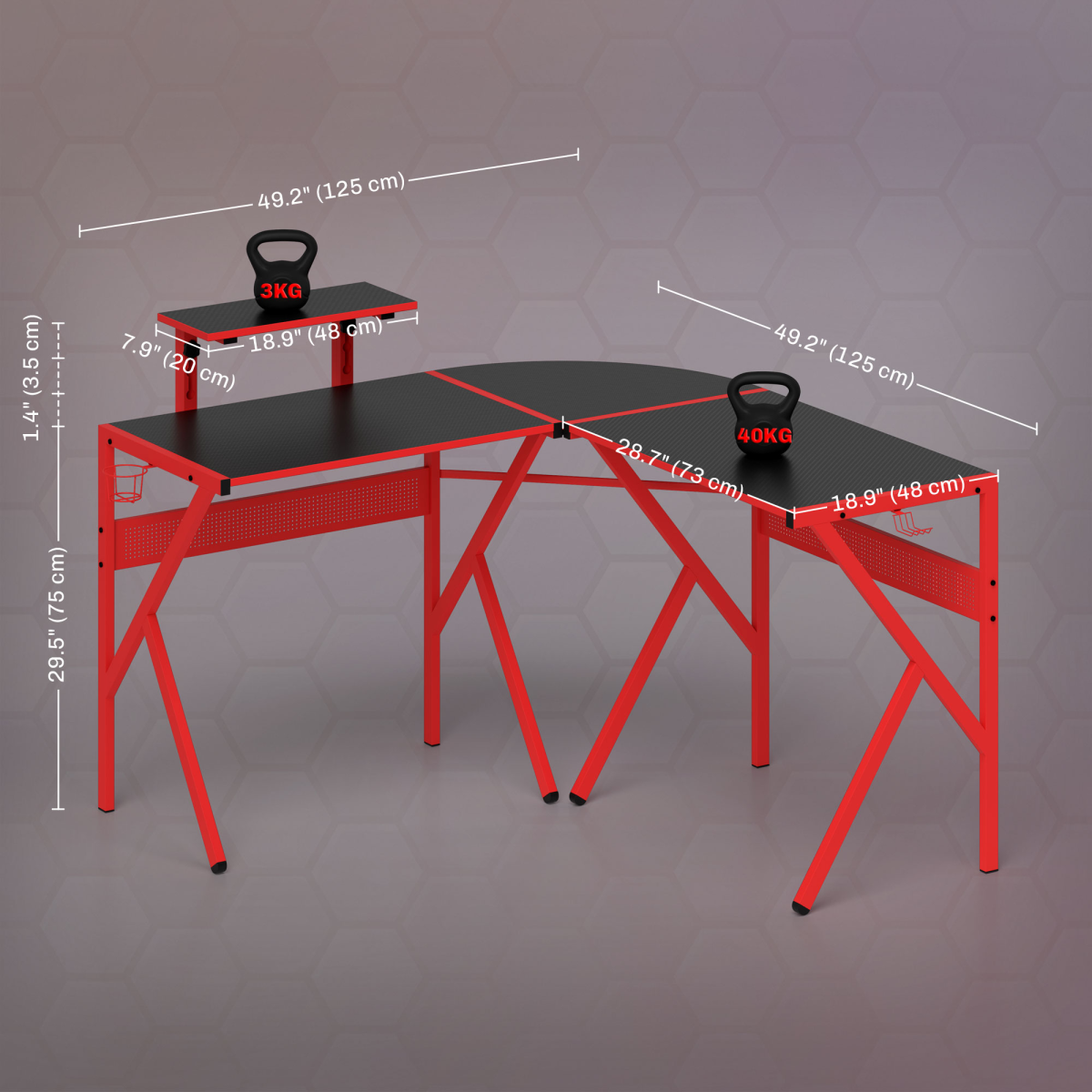 Gaming Desk Workstations Monitor Stand