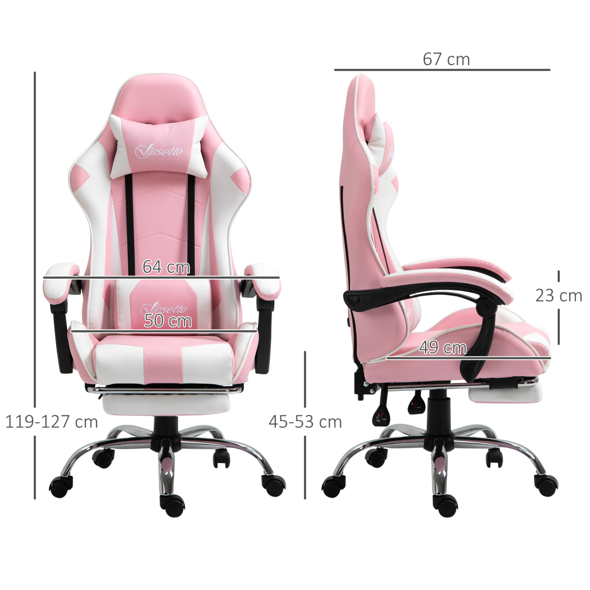 Pink Racing Gaming Chair