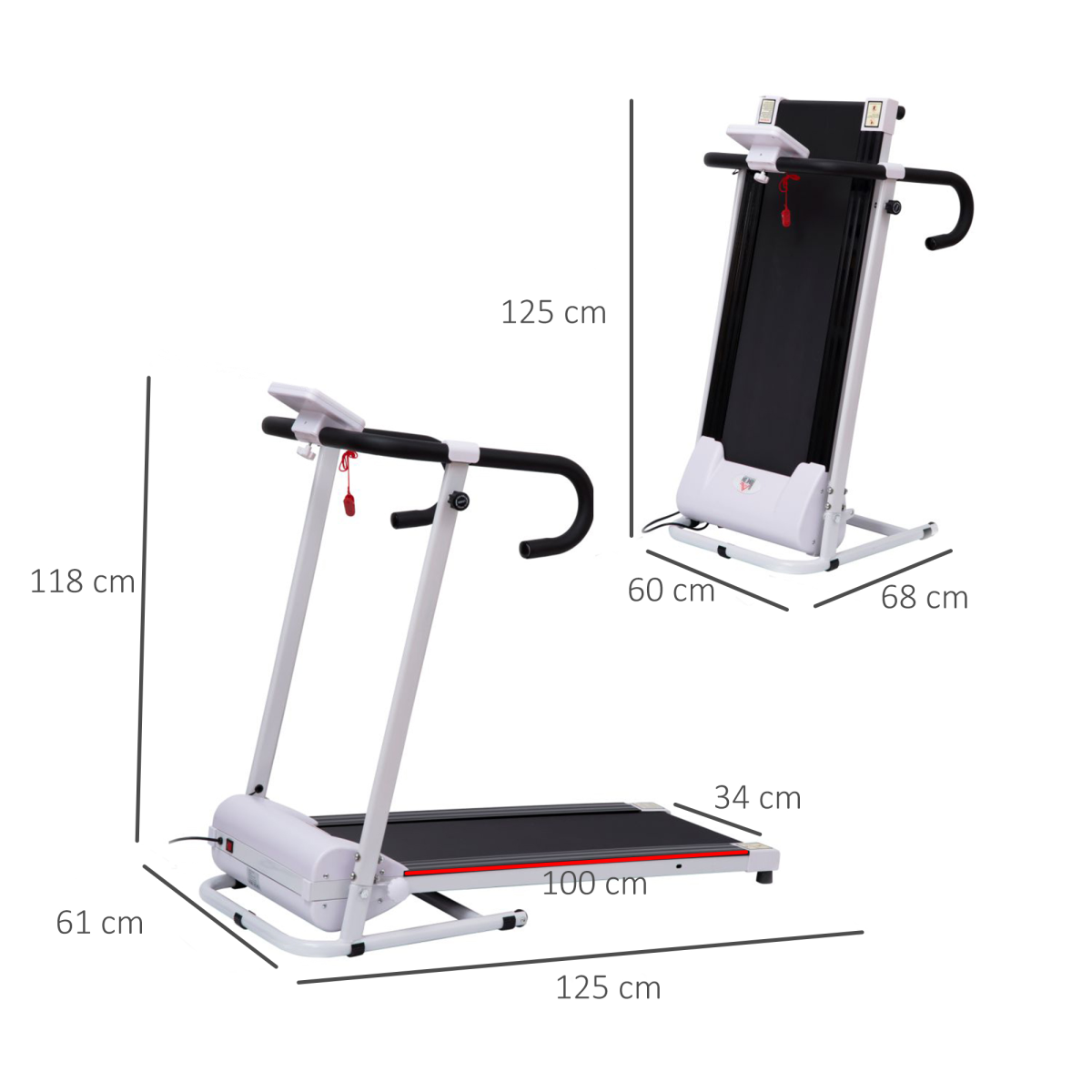 Folding Treadmill - 1–10km/h Electric Running Machine
