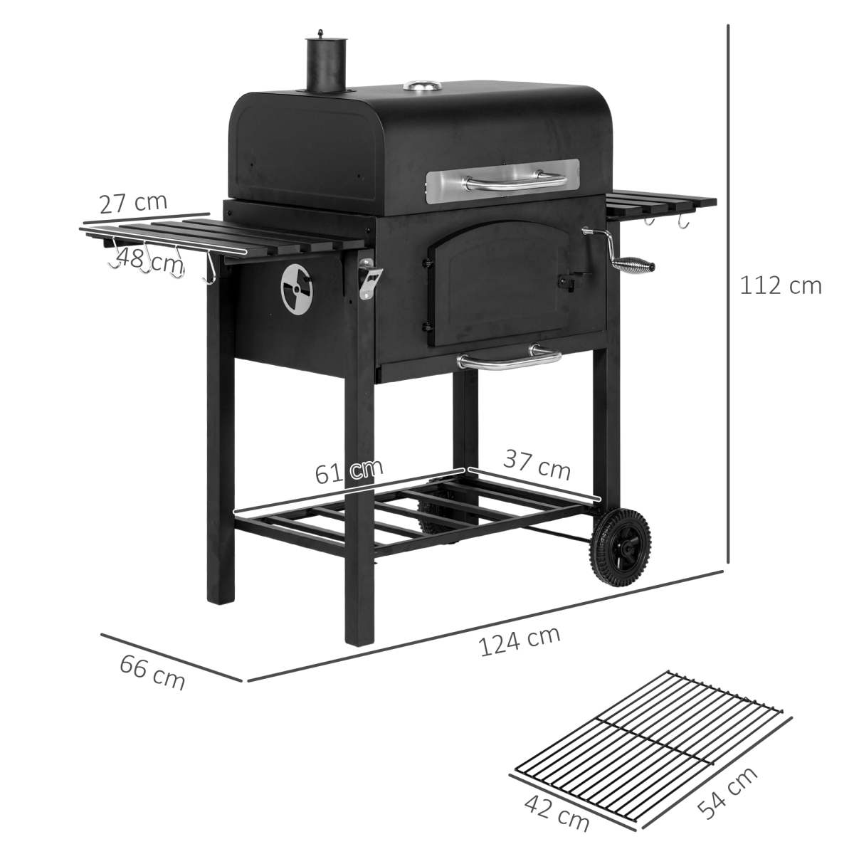 3-in-1 Charcoal BBQ Grill