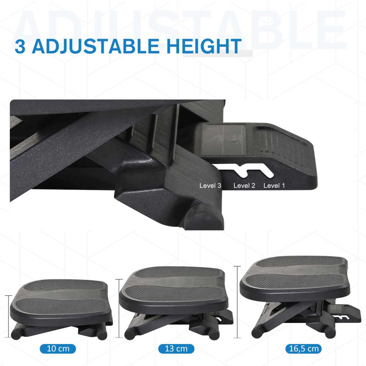 Adjustable Under-Desk Footrest