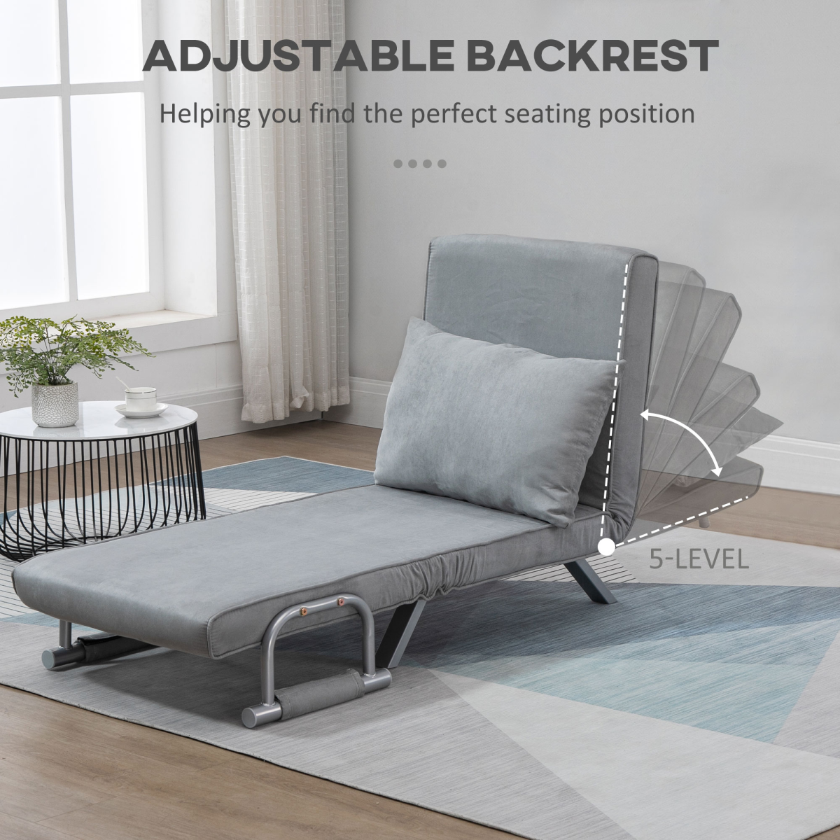 2-in-1 Foldable Chair Bed