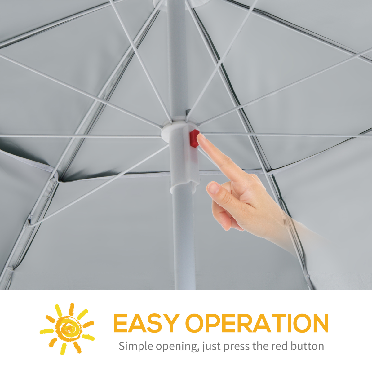2-in-1 Beach Umbrella & Sun Shelter