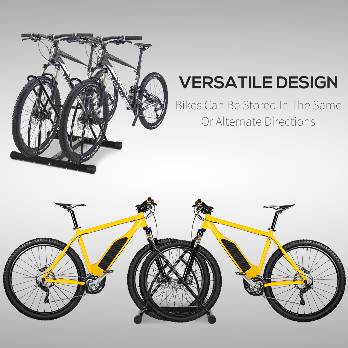 Reversible 2 Bike Holding Rack
