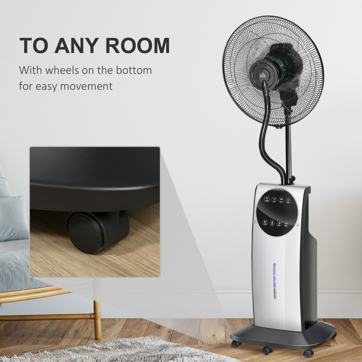 Water Mist Pedestal with Mosquito Protection