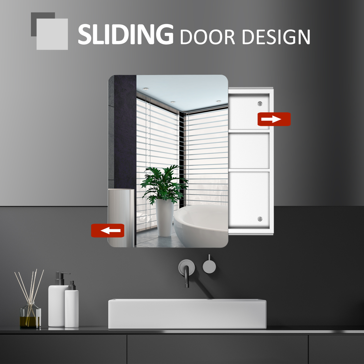 On-Wall Mounted Bathroom Storage Cabinet