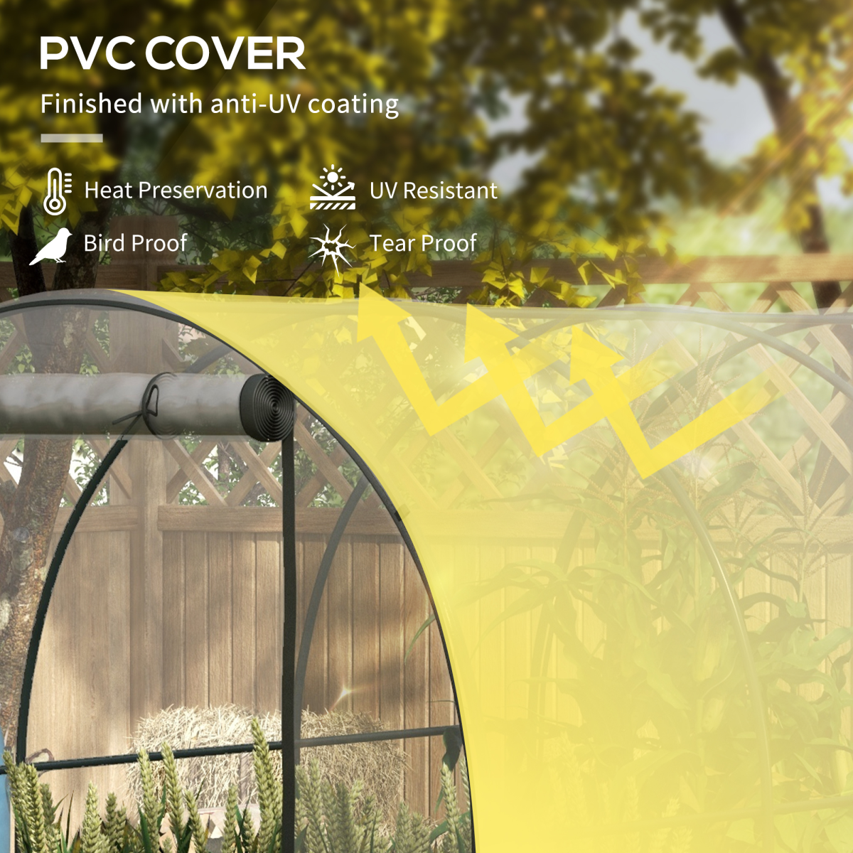 Grow Dome – Clear Tunnel Greenhouse (3m x 2m)