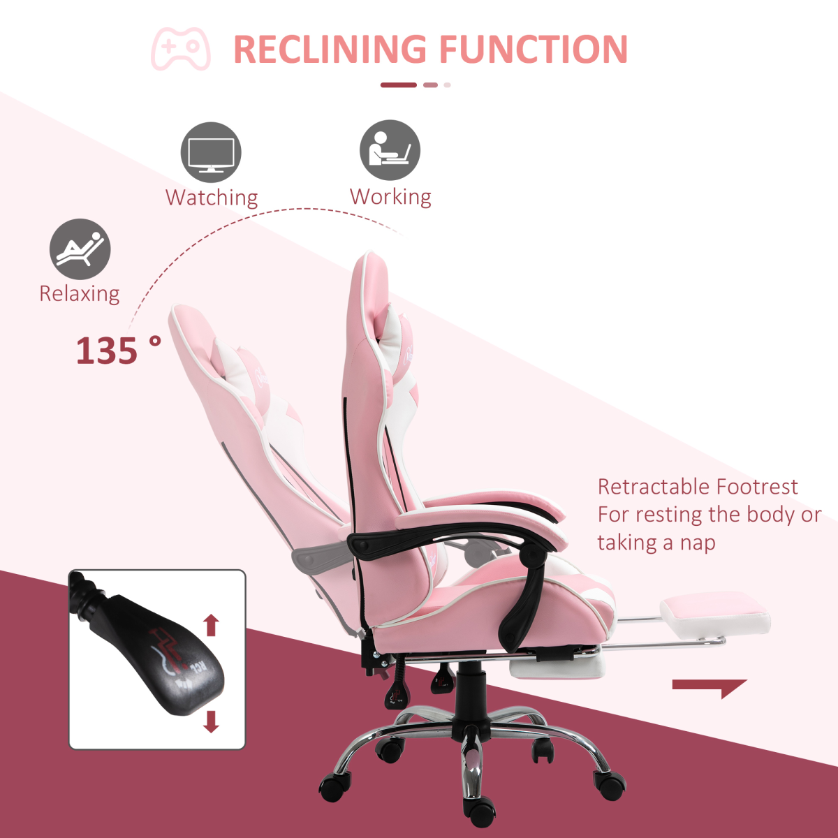 Pink Racing Gaming Chair