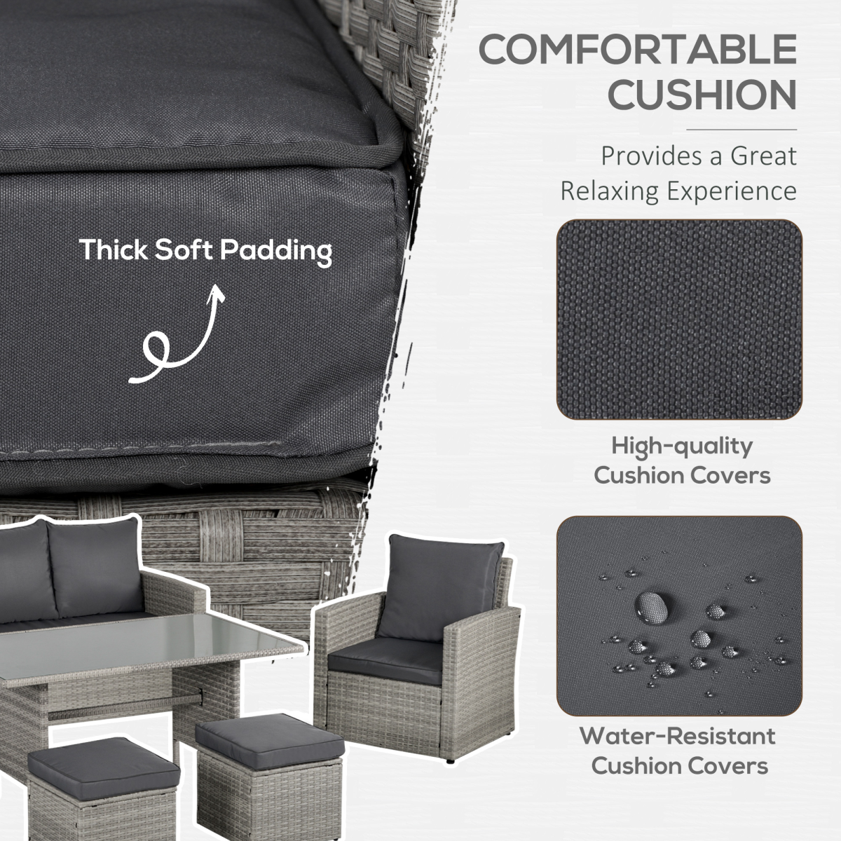 Outdoor Rattan Sofa Furniture Sets