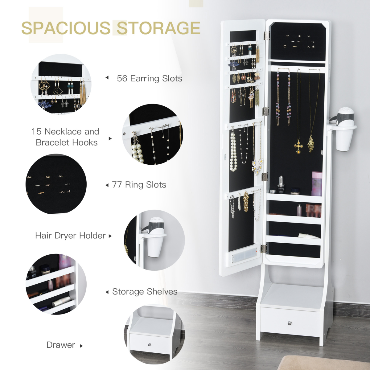 Freestanding Jewelry Storage