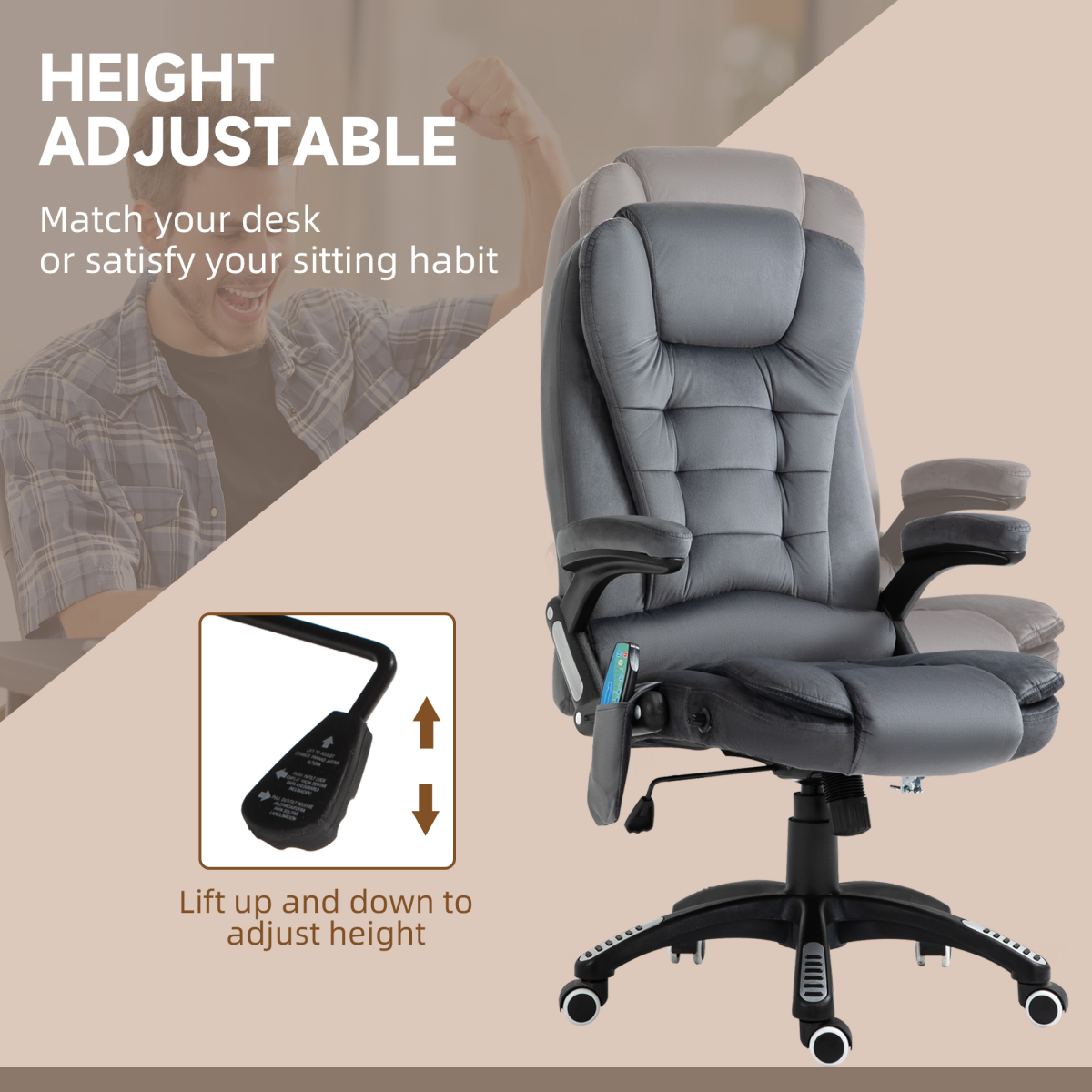 Executive Reclining Chair w/ Heating Massage Points
