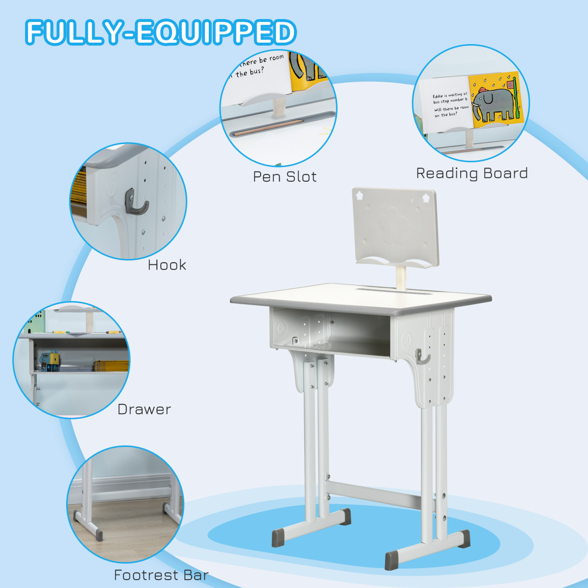 Kids Adjustable Desk & Chair Set