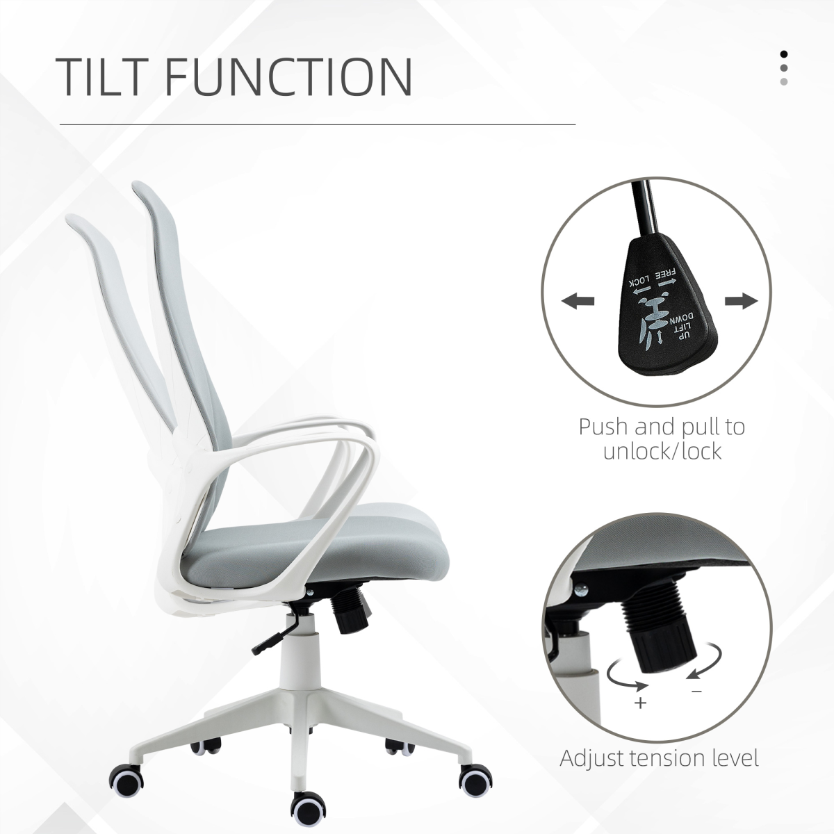 Ergonomic Padded Office Chair with Adjustable Height & Tilt