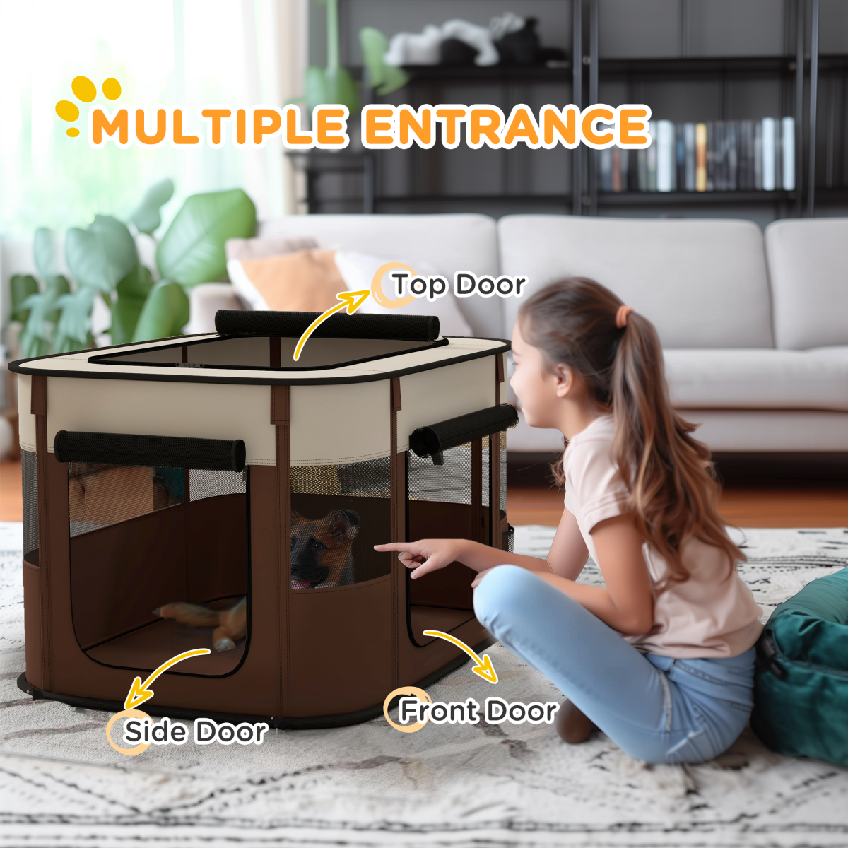 Foldable Pet Playpen Carrier