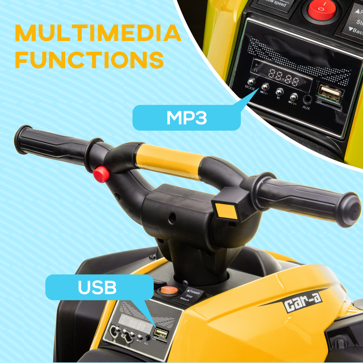 12V Electric Ride-On Quad Bike – Kids' ATV (Ages 3–5)