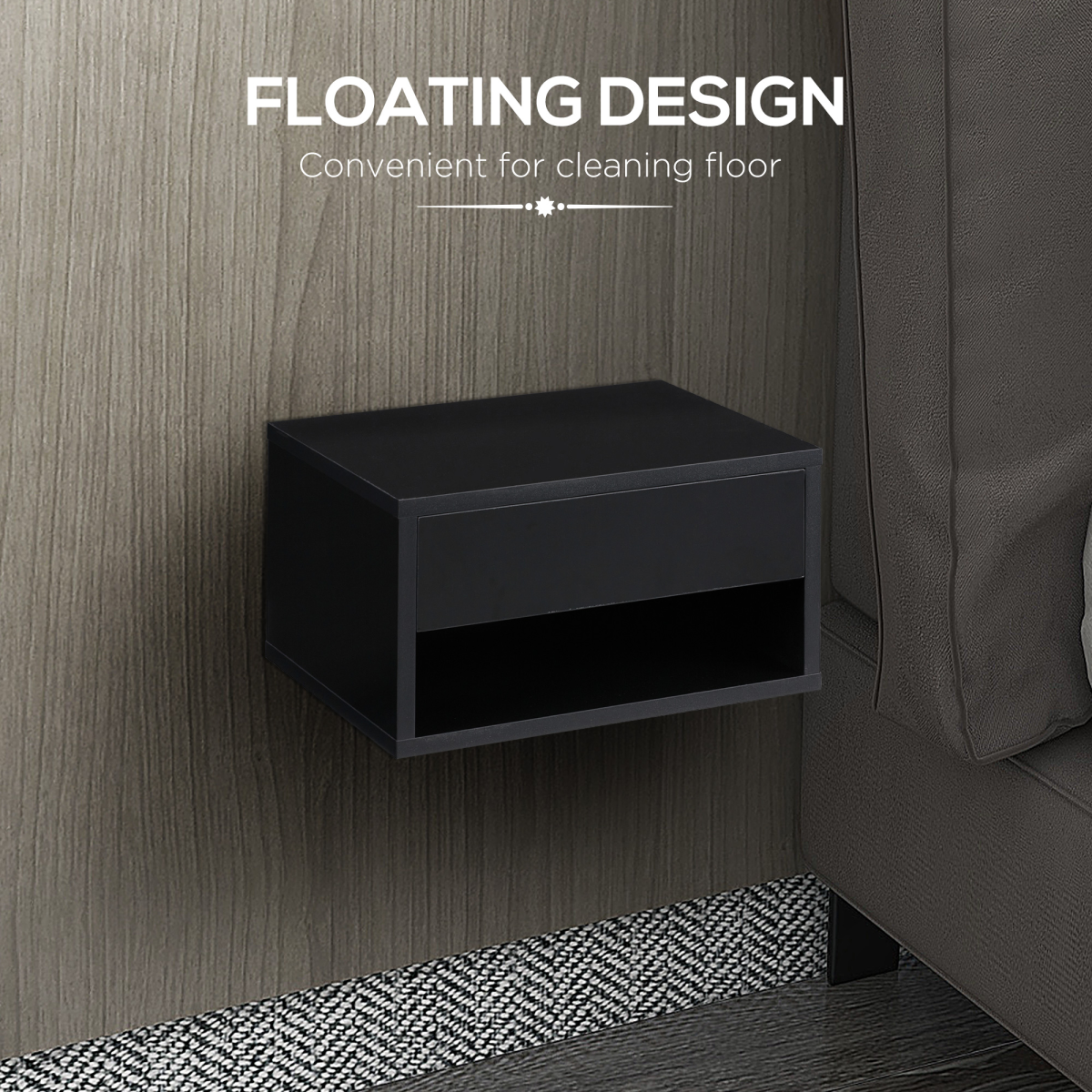 Set of 2 Floating Bedside Tables