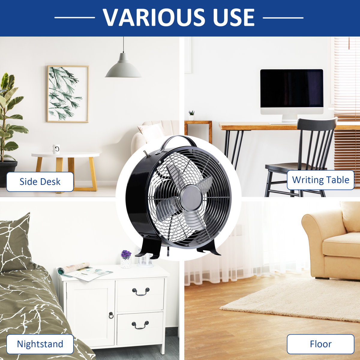 26cm 2-Speed Electric Desk Fan