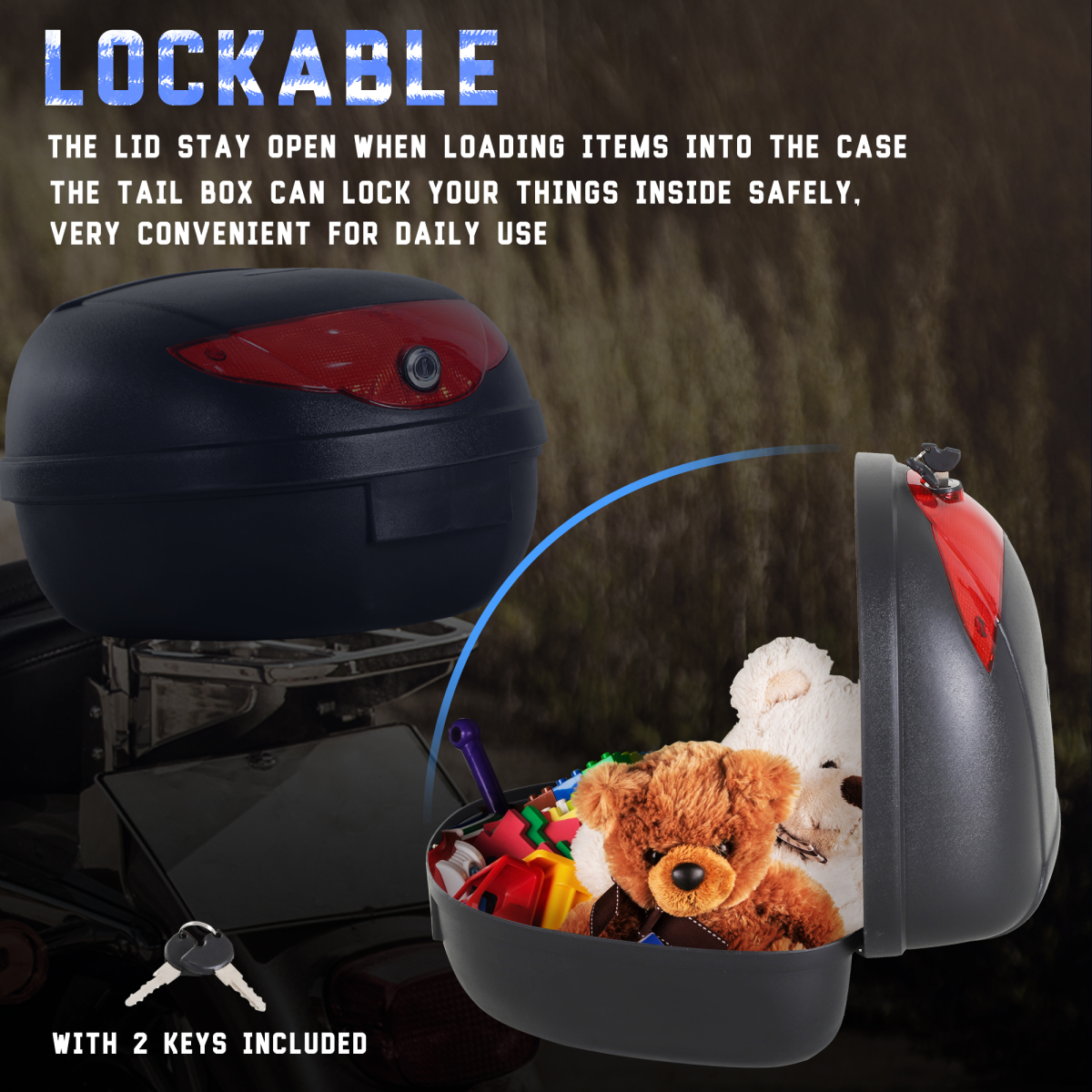 Motorcycle Trunk Tail Box Luggage Case