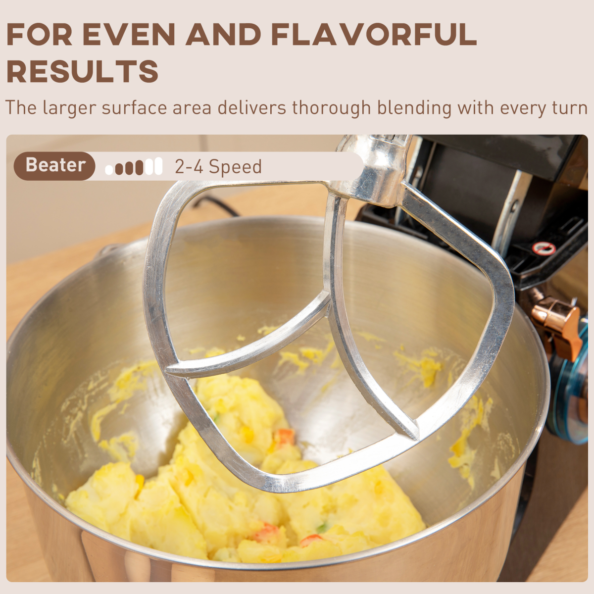 Powerful 1400W Stand Mixer with 5L Bowl & Versatile Speed Settings