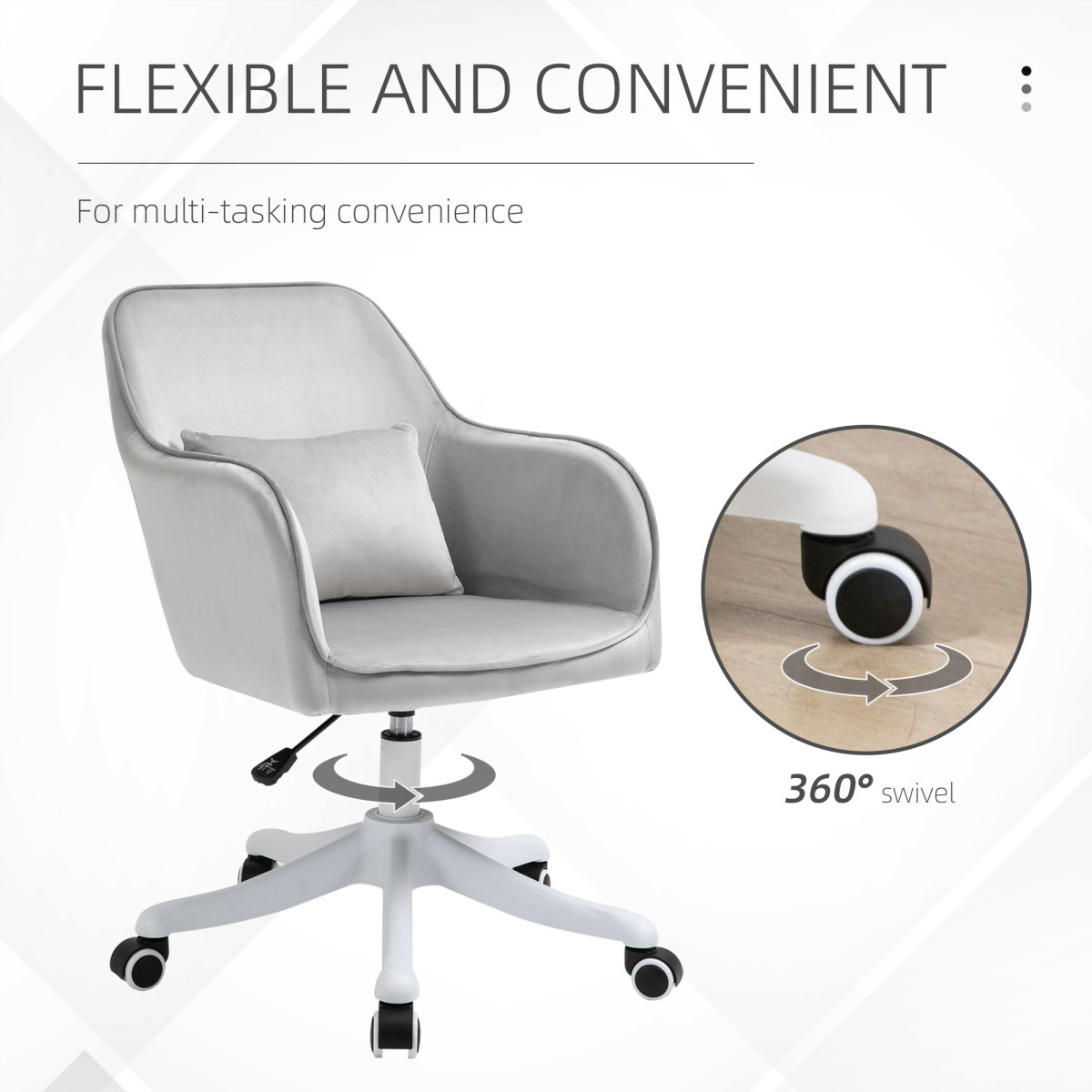 Velvet USB Massage Office Chair