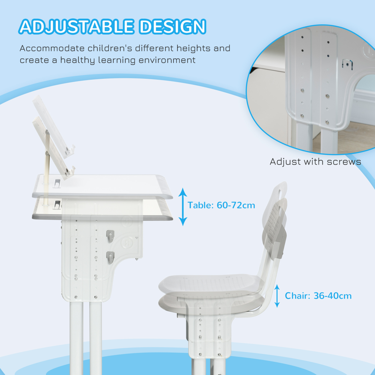 Kids Adjustable Desk & Chair Set