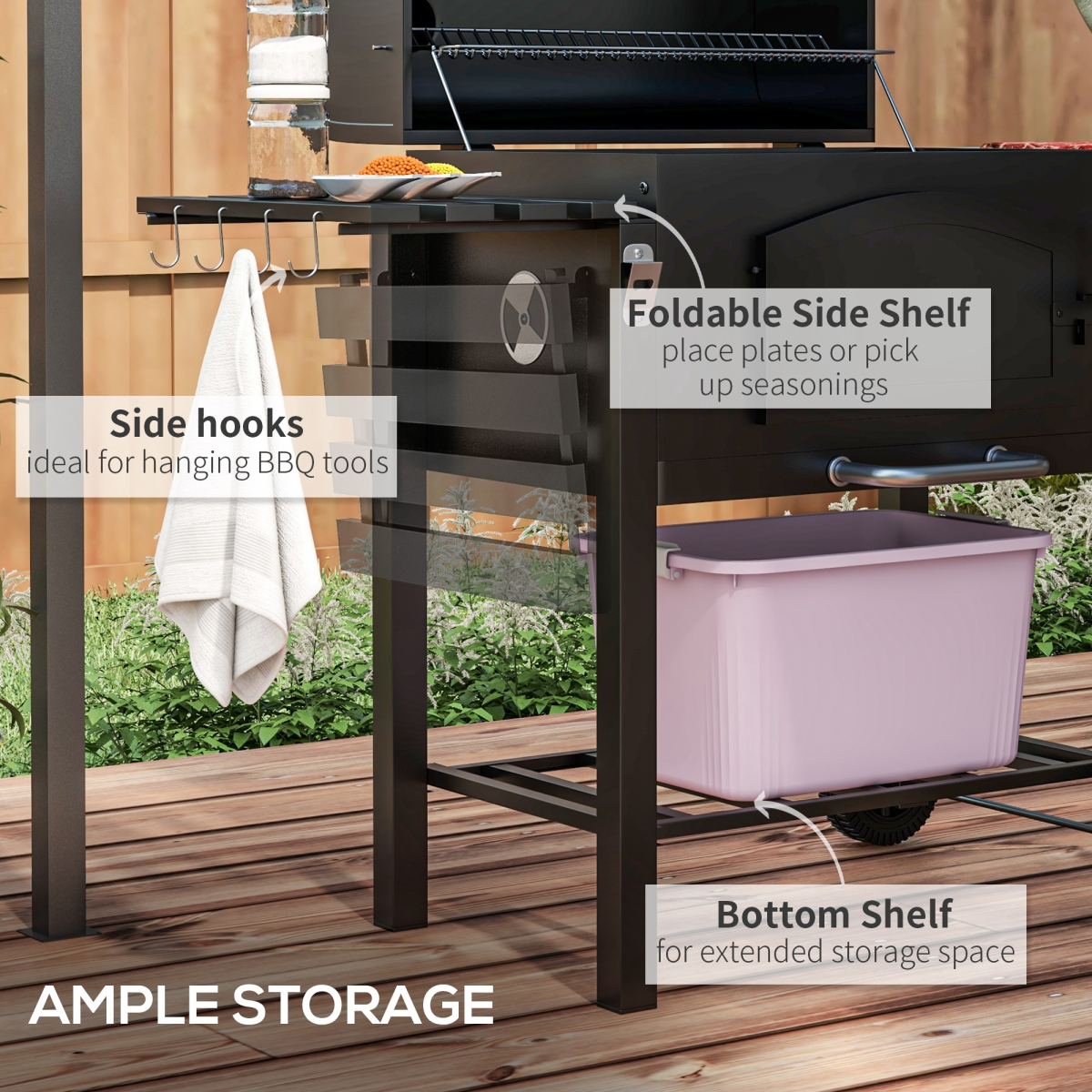 3-in-1 Charcoal BBQ Grill