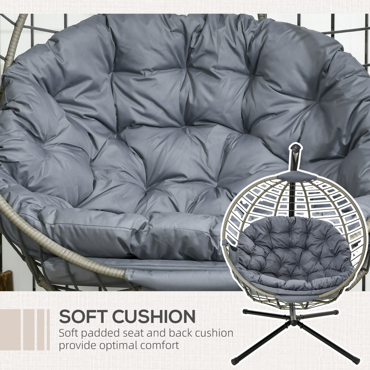 Large Foldable Swing Chair – Indoor & Outdoor
