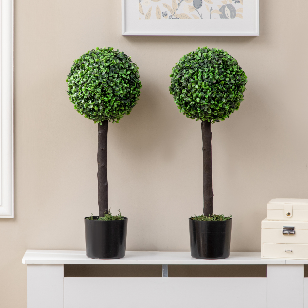 Set of 2 Potted Artificial Plants