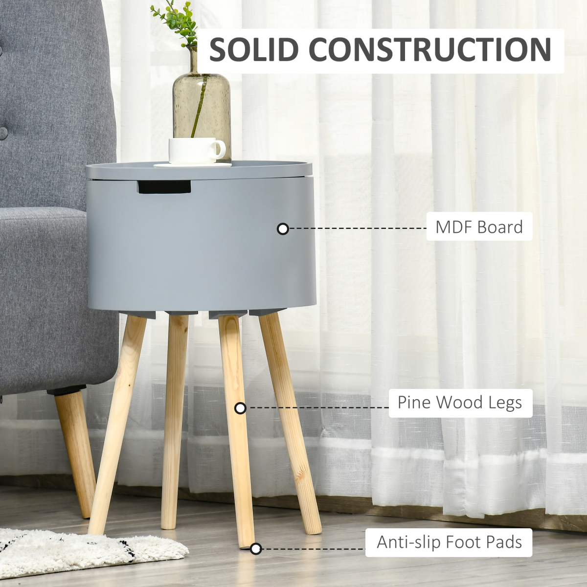 Duo Design Storage Side Table