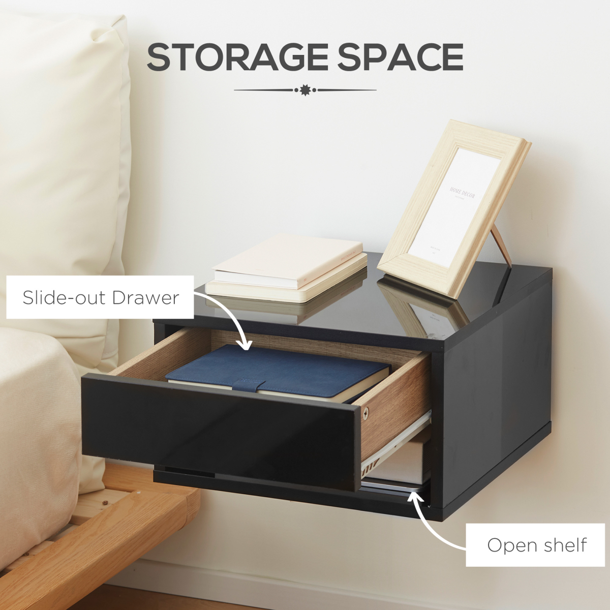 Set of 2 Floating Bedside Tables