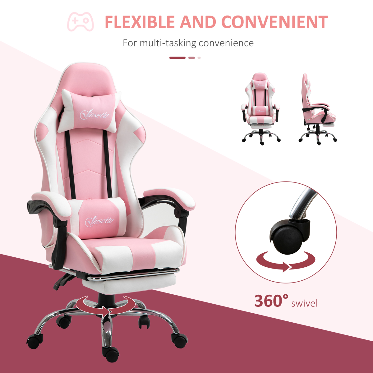 Pink Racing Gaming Chair