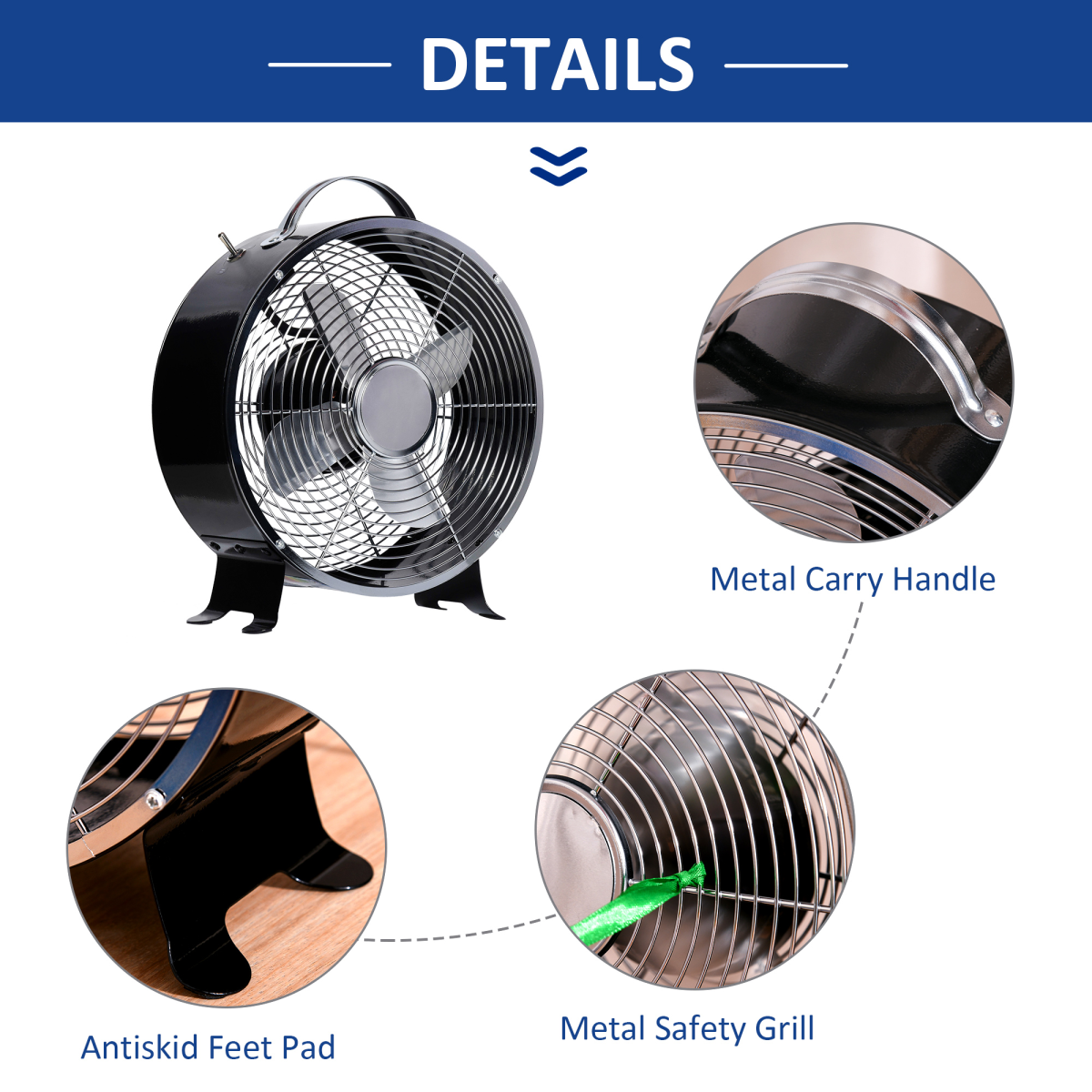 26cm 2-Speed Electric Desk Fan