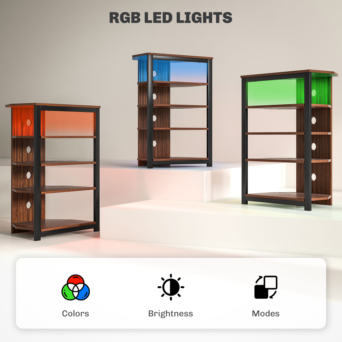 RGB LED Corner TV Unit