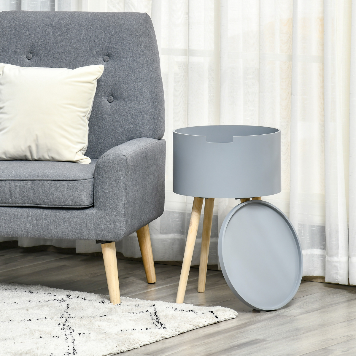 Duo Design Storage Side Table
