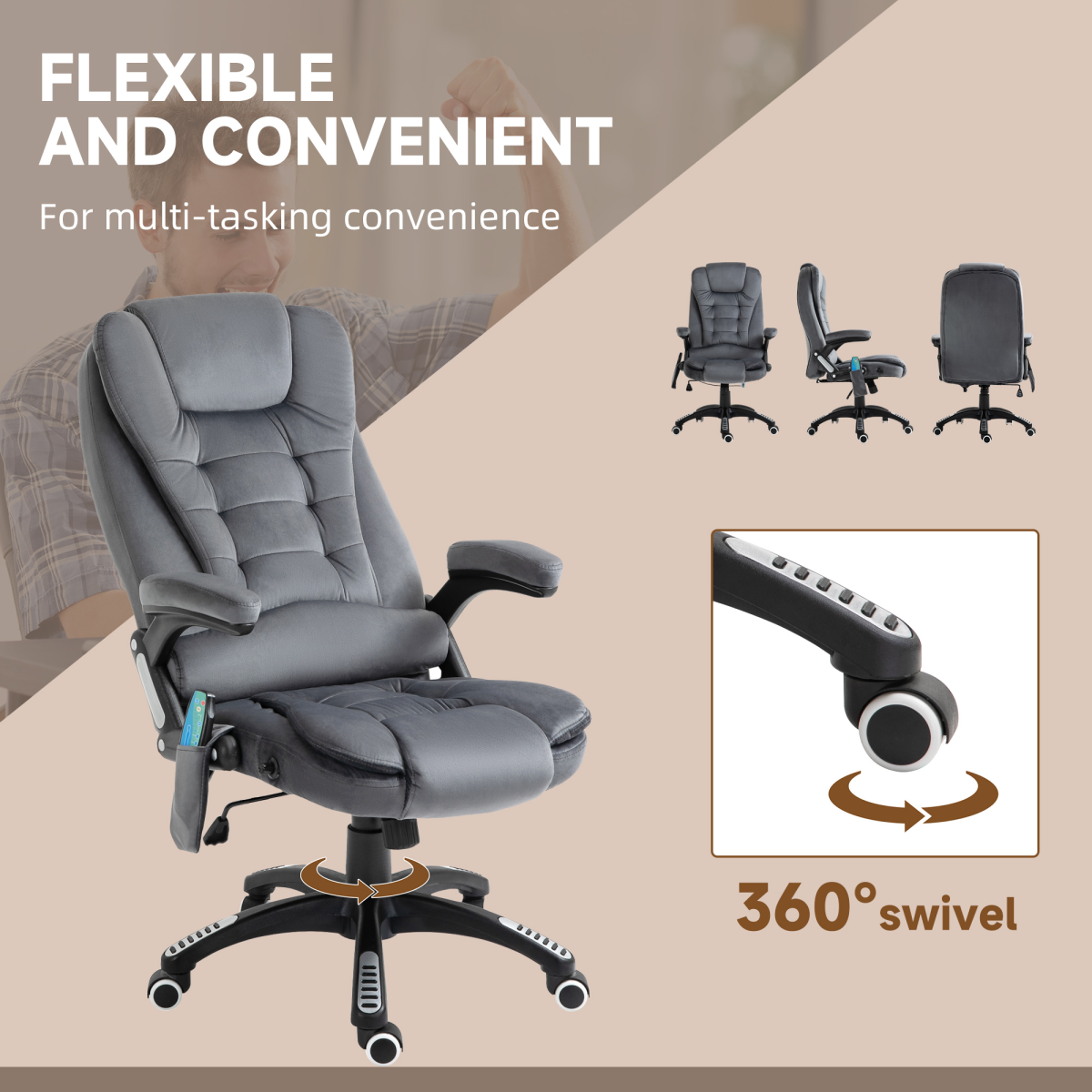 Executive Reclining Chair w/ Heating Massage Points